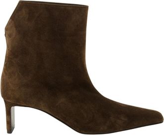 Khaite Ona Enkellaarsjes - Dames - Laarzen met Hak - Bruin - 39 EU - Leer - Schoenen
