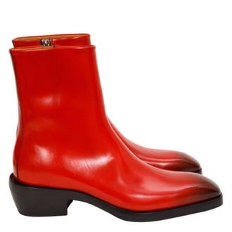 Ferragamo Fuerte Leather Ankle Boots, Size 10 E