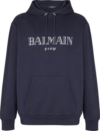 Balmain Vintage Logo Hoodie - Heren - Hoodies - Blauw - XS - Katoen - Hoodies & sweatvesten