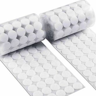 OEM Pegatinas Redondas De Velcro, 600 Pares De C&iacute;rculos De 15 Mm Con Gancho Y Bucle Autoadhesivos, 1200 Almohadillas Redondas De Gancho Y Bucle Autoadhesi