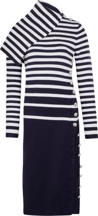 Paco Rabanne Abito midi in lana - Blu