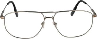 Ermenegildo Zegna ER-1061888 Titanium Aviator Eyeglasses - Silver