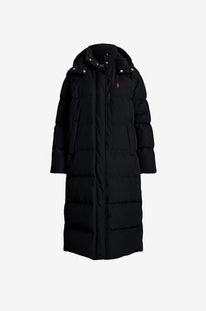 Polo Ralph Lauren Lange Daunenjacke mit Kapuze Pony