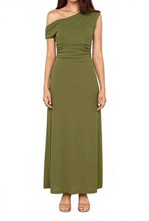 Minkpink Aster Mesh Midi Dress In Khaki