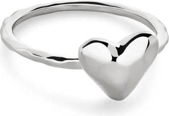 Monica Vinader Anello Heart Stacking - Argento