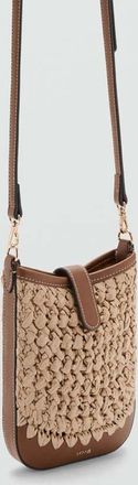 Mango Custodia cellulare tracolla beige - Donna - Taglia unica - MANGO