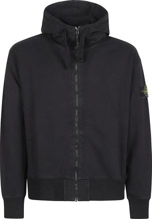 Stone Island Hooded Full-Zip Cotton Sweatshirt