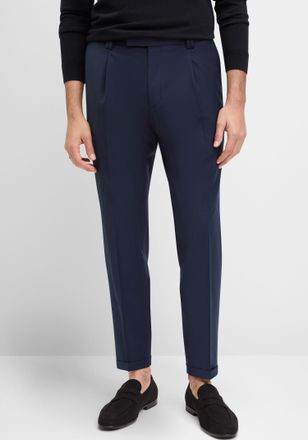 Cinque Anzughose CINQUE CISAND, Herren, Gr. 94, L-Gr, blau (dunkelblau), Web, Obermaterial: 53% Polyester, 43% Schurwolle, 4% Elasthan, unifarben, schmal lan