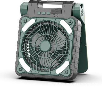 OEM Ventilador Solar Port&aacute;til Para Camping, Funciona Con Energ&iacute;a Solar Y Bater&iacute;a, 5200 Mah