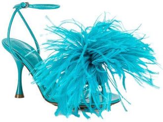 Bottega Veneta 100Mm Dot Feather-Detailed Sandals, Size 5