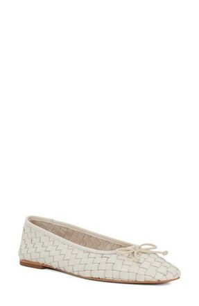 Dune London Heat Leather Ballet Flat in Ecru at Nordstrom, Size 11Us