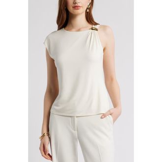 Nordstrom Hardware Accent Asymmetric Top in Ivory Tofu at Nordstrom, Size Xx-Large