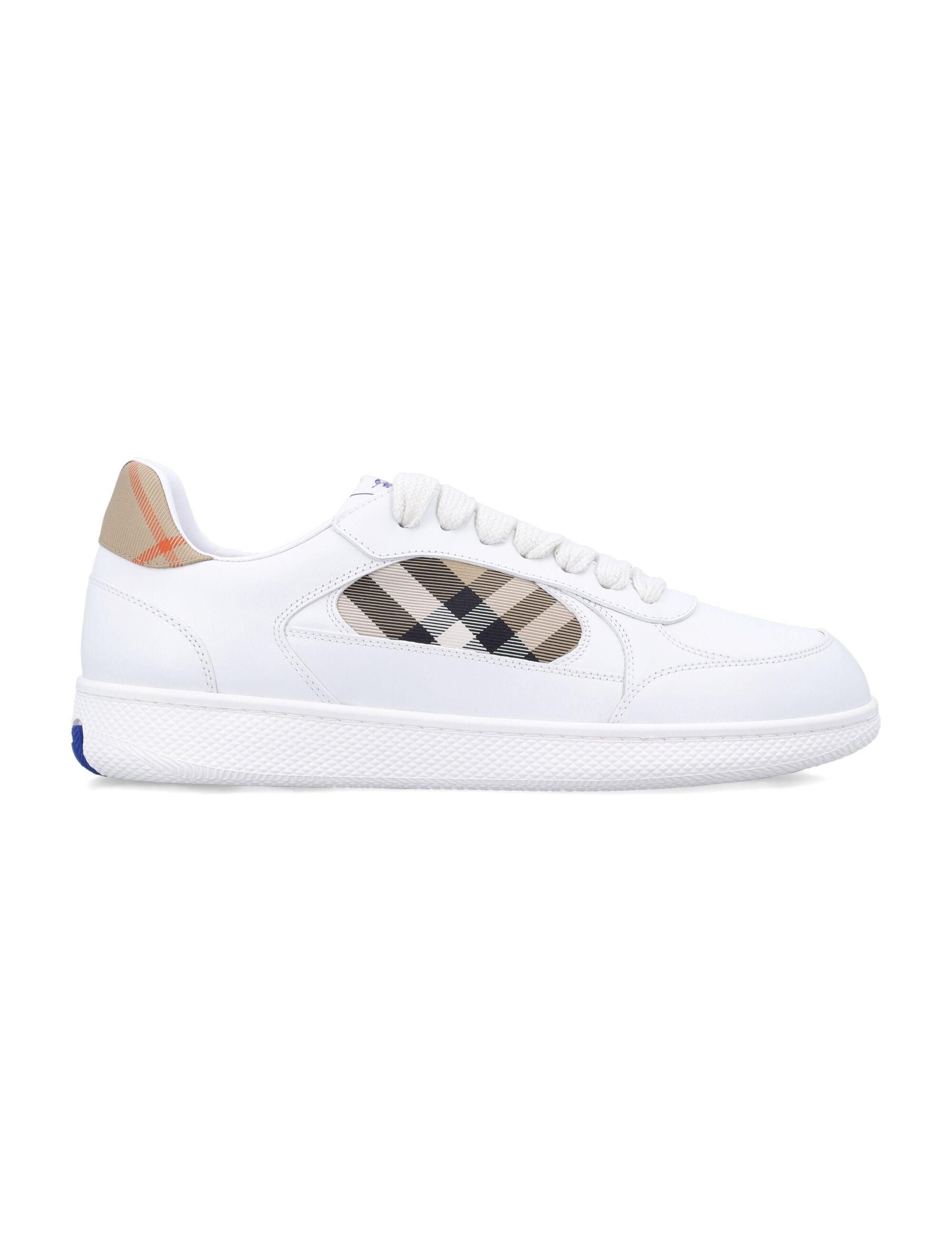 スニーカー BURBERRY WHITE LEATHER STOCK SNEAKERS Burberry: White Leather Sneakers now up to −22% | Stylight