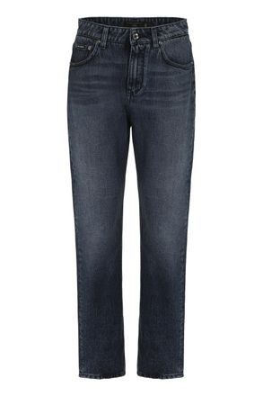 Dolce & Gabbana Womens Boyfriend Jeans - Dark Blue Cotton - Size EU 38 (Womens)