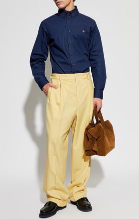 Vivienne Westwood Shirt With Logo, Mens, Navy Blue