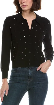 Frame Denim Frame The Rhinestone Wool & Cashmere-Blend Cardigan