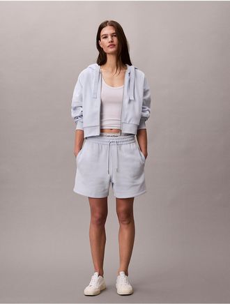 Calvin Klein Jeans Calvin Klein Womens Logo Tape Fleece Shorts - Blue - XL
