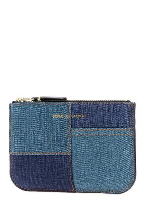 Comme Des Gar&ccedil;ons Mens Two-Tone Denim Coin Purse Bluedenim Portafogli Wallet