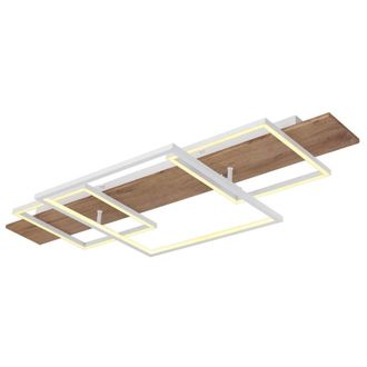 Netlighting Vanni 95x40cm Semi Flush Ceiling Light White Matt 3x LED 3000K | Size: 95x40 cm