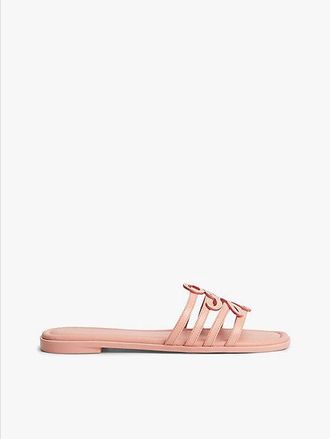 Tommy Hilfiger Logo Strap Leather Mules