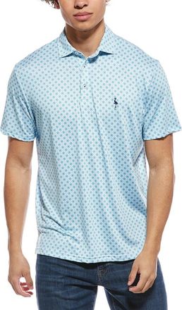 Tailorbyrd Tailorbyrd Geo Floral Printed Performance Polo Shirt