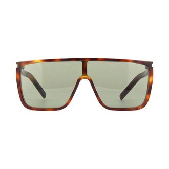 Saint Laurent SL364MASKACE002 Shield Frame Sunglasses - Havana