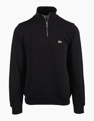 Lacoste Mens LACOSTEB HALF ZIP SWEATSHIRT BLACK - Size: 44