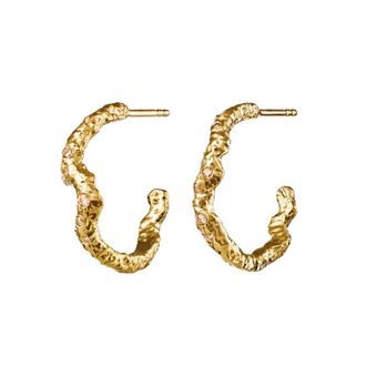 Maanesten Accessoires, Dames, Geel, ONE Size, Starry Night Hoop Oorbellen