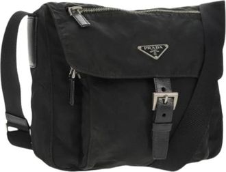 Prada Pre-owned Nylon Cross Body Bag - Dames - Vintage Schoudertas - Zwart - ONE Size - Nylon - Vintage