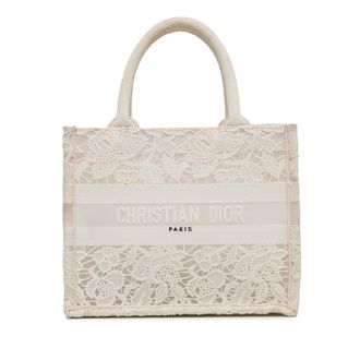 Dior Pre-owned Womens Book Tote Lace - Ivory Textile - One Size