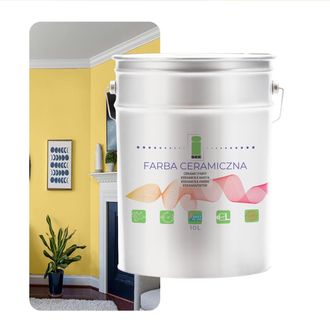 OEM Pintura Cer&aacute;mica Para Paredes, Lavable, Amarillo Claro, 10 L, Resistente A Las Manchas
