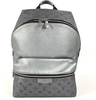 Louis Vuitton Taigarama Silver Taiga Leather Monogram Backpack (Pre-Owned)