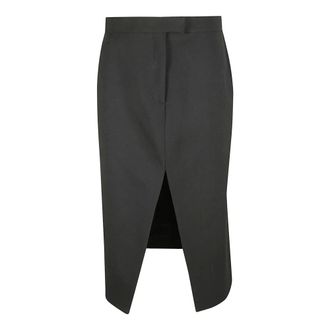 Alexander McQueen Cutaway Pencil Skirt - female - Alexander McQueen - Midi Skirts - Black - M - Skirts