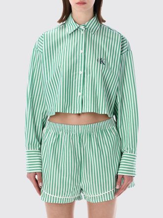Calvin Klein Camicia crop in cotone a righe Calvin Klein
