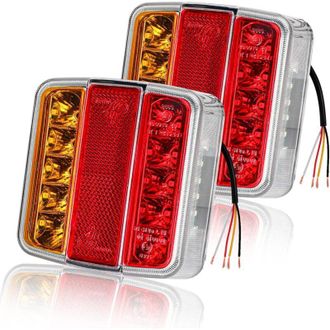 OEM Luces Traseras Para Remolque De 2 Piezas, 26 Led, 12 V, Intermitentes, Luces De Freno, Reflectores, Luces De Matr&iacute;cula, Impermeables Ip67, Multifuncio