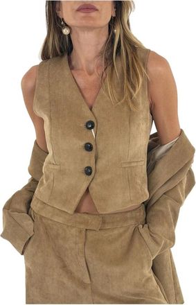 Marella Gilet Emmtirsi - - Jackets - Donna - Beige - L