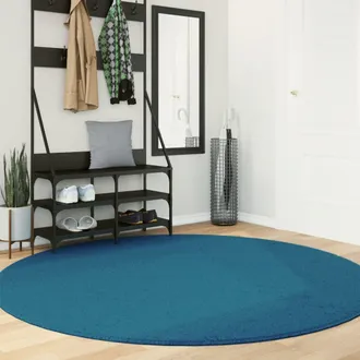 vidaXL Alfombra De Pelo Corto Oviedo Turquesa &Oslash; 200 Cm Vidaxl