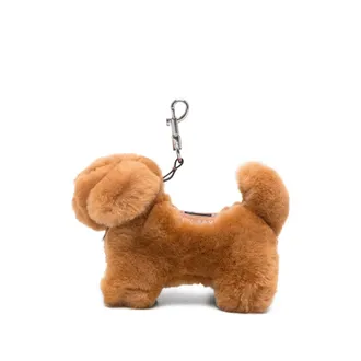 Anya Hindmarch Shearling Dog-shape Keyring