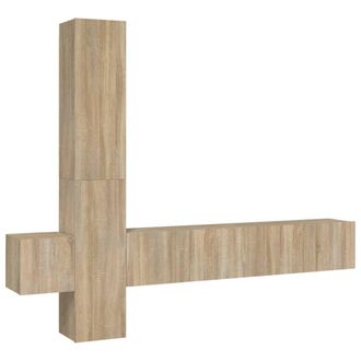 vidaXL Vidaxl Set Di Mobili Porta Tv 5 Pz Rovere Sonoma In Legno Multistrato