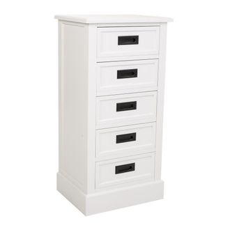 Wanderlust Deco Wanderlust Deco - Sinfonier De Madera 5 Cajones Blanco 45x35x90h Cm