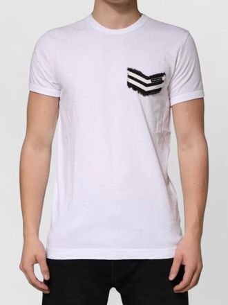 Dolce & Gabbana striped cotton crew neck t-shirt
