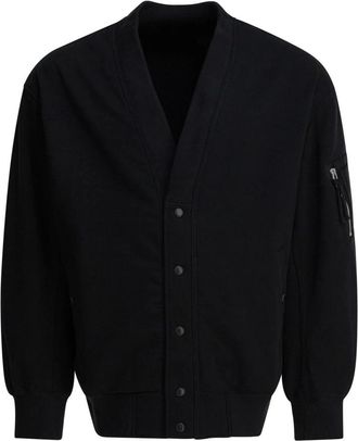 Comme Des Gar&ccedil;ons Truien & Vesten, Heren, Zwart, L, Snap Front V-Neck Cardigan