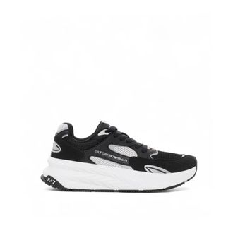 Emporio Armani High-top sneaker - Heren - Sneakers - Zwart - 44 EU - Polyester - Schoenen