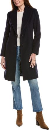 Sofiacashmere Shawl Collar Wool & Cashmere-Blend Coat