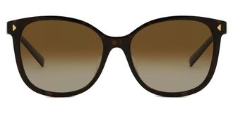 Prada PR 22ZSF Asian Fit Polarized 2AU6E1 Womens Sunglasses Tortoiseshell Size 55