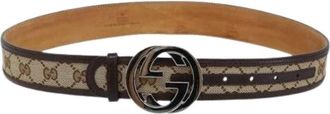 Gucci Pre-owned Belts, female, Multicolor, Size: ONE SIZE Pre-owned Vintage Canvas Belt