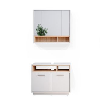 Vicco Conjunto De Muebles De Ba&ntilde;o Beatrice, Blanco, 2 Piezas