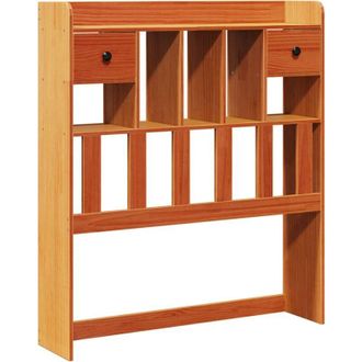 vidaXL Headboard with Storage Wax Brown 75 cm Solid Wood Pine Vidaxl