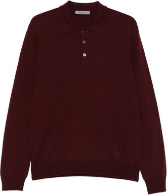 Corneliani Polo a maniche lunghe - Rosso