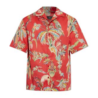 Etro Etro, Short Sleeve Shirts, male, Red, Size: XL Short-sleeved Shirt